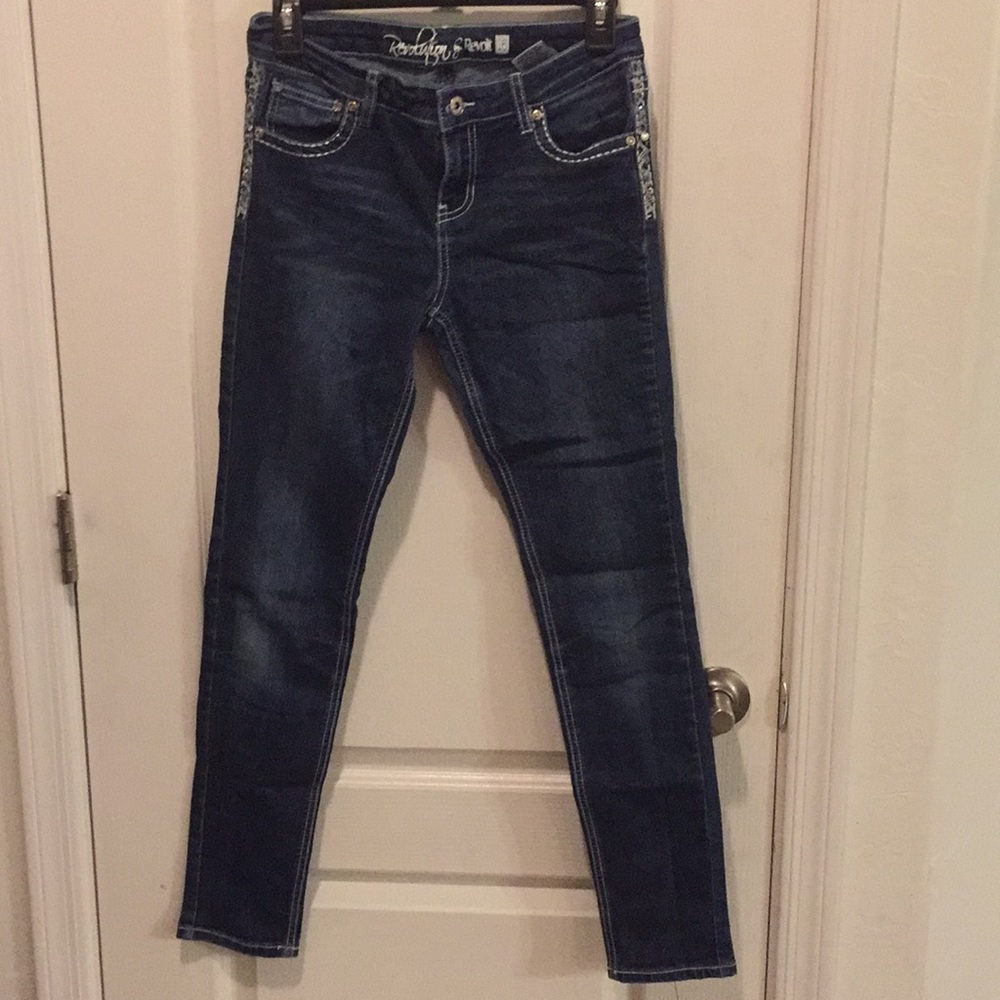 Dark denim jeans